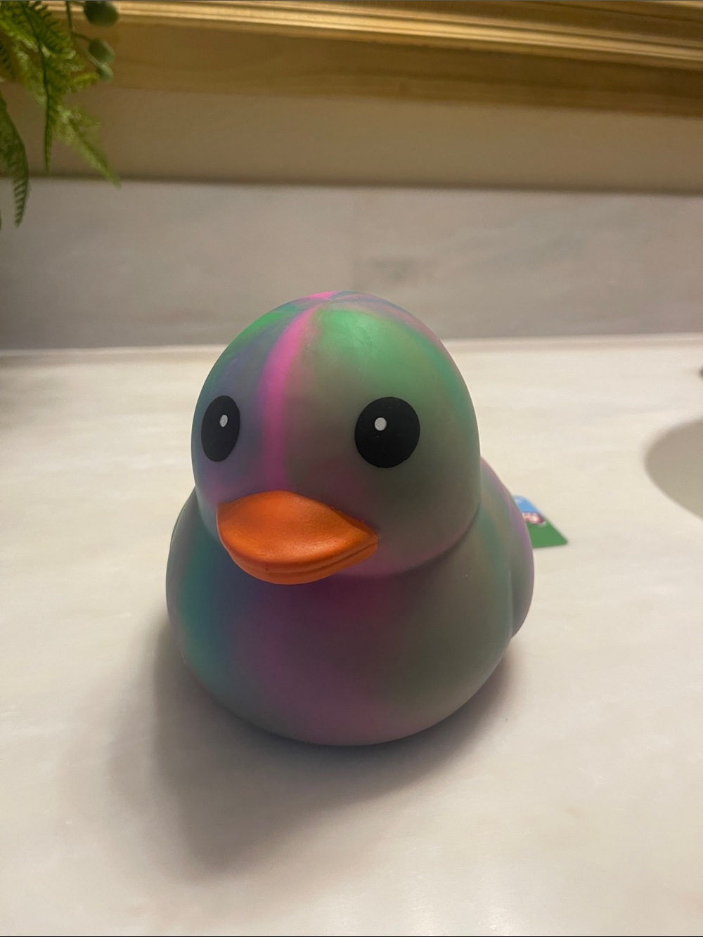 Squeeezy Squishy Tie Dye Rainbow Jumbo Duck